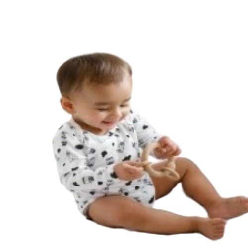 Unisex Baby Full Sleeves Romper - Cotton, All Size, White, O-Neck | Breathable, Skin Friendly, Adjustable Snaps
