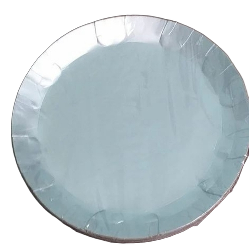 Duplex Paper Plate - Lightweight Moisture Resistant, Silver Color, Disposable Biodegradable Food-Grade