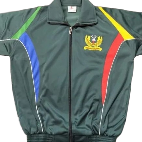 Polyester Border Green School Track Suit