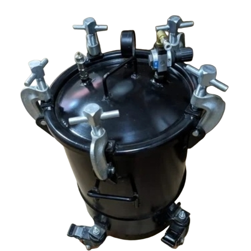 Pressure Pot For Resin Casting - Mild Steel, 350x500 Base Diameter, Black, 5 Bar Max Pressure | Industrial Frame Material
