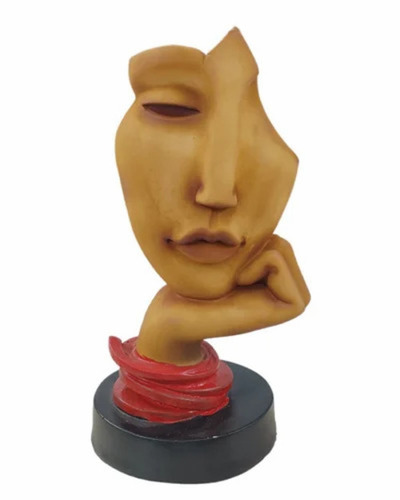 Resin Lady Face Statue