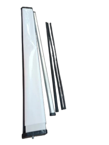 6 Feet Iron Roll Up Standee - Iron, 3x6 Feet, White Rectangular | Durable Roll Up Standee