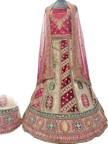 Heavy Zarkan Bridal Lehenga - Lycra Fabric