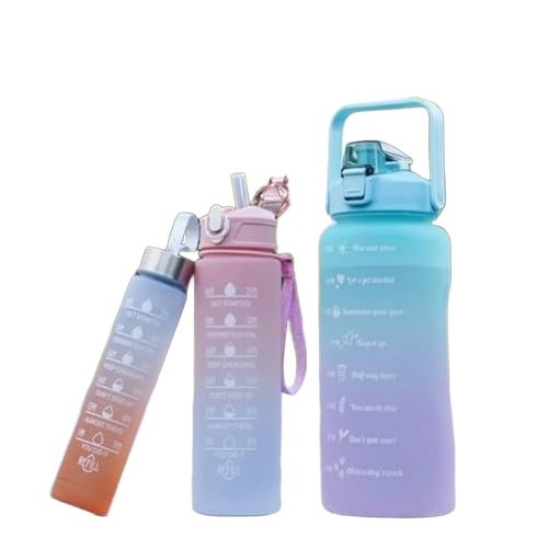 Motivational Water Bottle With Straw