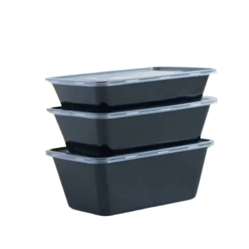 Plastic Rectangle Black Container