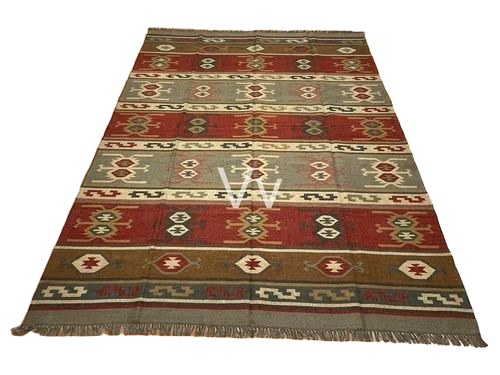 Rectangular Wool Jute Area Rug - 8x10