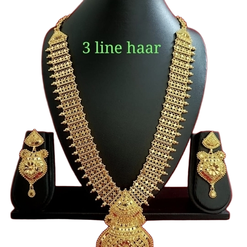 Three Line Golden Necklace