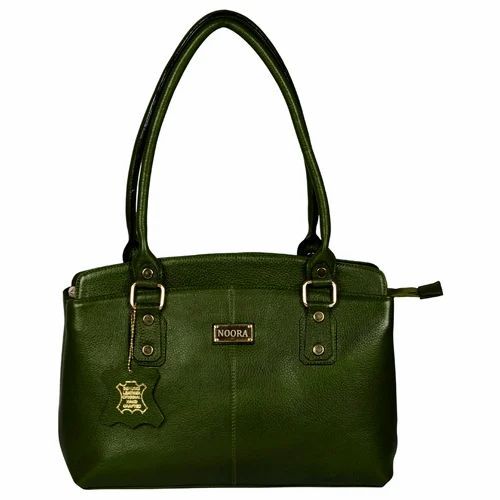 Women Military Green Leather Bag - Design: Standard