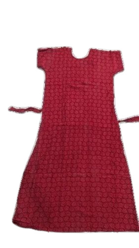 Red Color Cotton Nightgown