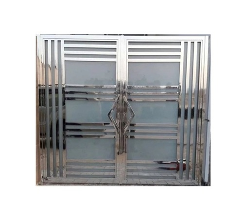 Stainless Steel Gate - Stainless Steel, Standard Size, Silver | Polished, Rust Proof, Inward/Outward Open Style