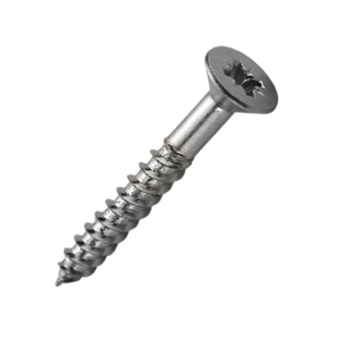 Steel Screws - Stainless Steel, 3 Inch, Silver | Full Thread, Corrosion Resistant, Galvanized Finish