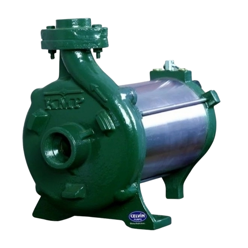 Open Well Submersible Pump - Stainless Steel & Iron Green & Silver 120V Electric 30 GPM Head Flow | Shock Resistant Water Proof Rust Proof Flange or Pipe Mount