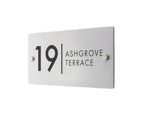 Steel Name Plates - Stainless Steel, Standard Size, Silver & Black, Screw Fixing, Anti-Rust, Custom Print or Engraved