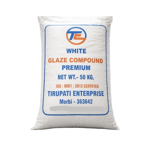 White Glaze Compound - White Powder, 50 kg Bag | High Effectiveness, Chemically Stable, Low Reactivity