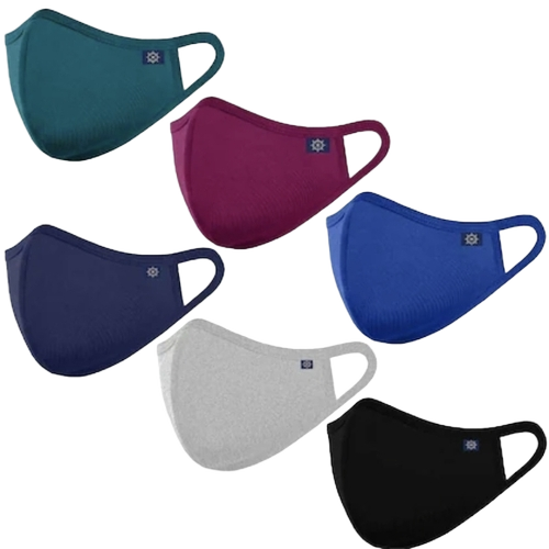 Cotton Reusable Face Mask - Standard Size Multicolor 6 Pcs | Lightweight Breathable Washable Anti-Bacterial