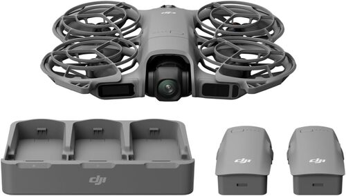 DJI Neo 2 Fly More Combo (Drone Only), 4K Drone With Camera, Palm Takeoff & Landing, Gesture Control, ActiveTrack, Omnidirectional Obstacle Sensing, 3 Batteries
