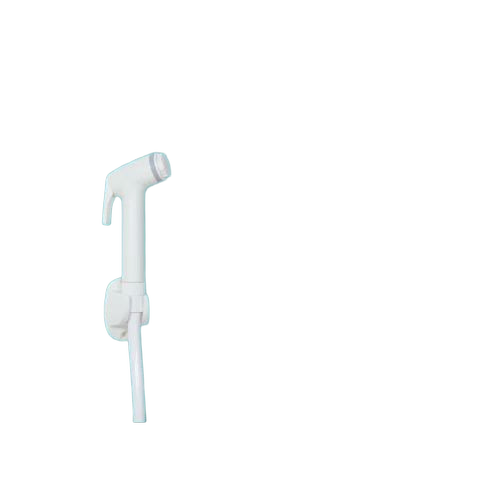 White Health Faucet - ABS Material, 1 Meter Pipe Length, White, Manual Trigger