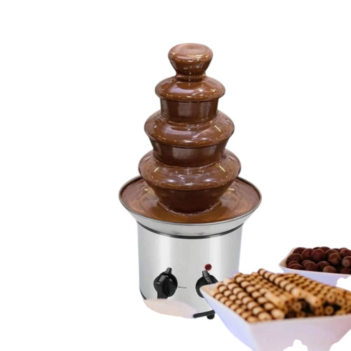 Chocolate Fountain - Stainless Steel Standard Size Silver | Semi Automatic Electric 220V 1 Year Warranty