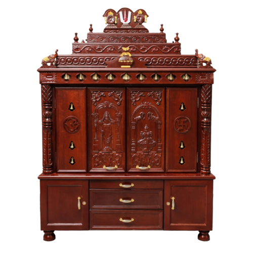 Gopuram Pooja Mandir with Door for Home