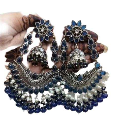 Oxidised Fancy Earring