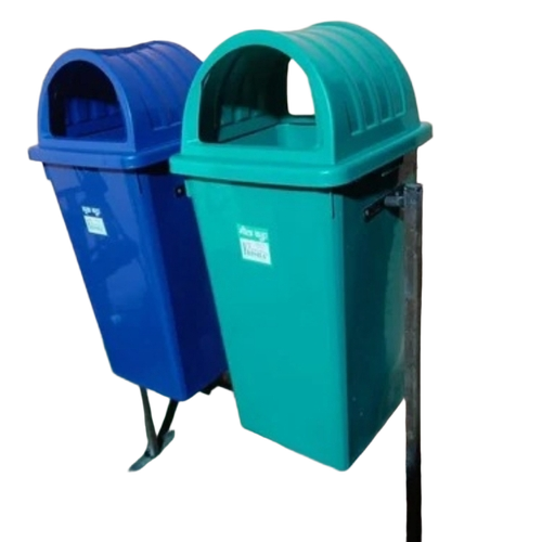 60ltr Dustbin With Stand - Plastic 12 Liter Green/Blue | Durable Lightweight Easy Carry Handle Rust Resistant