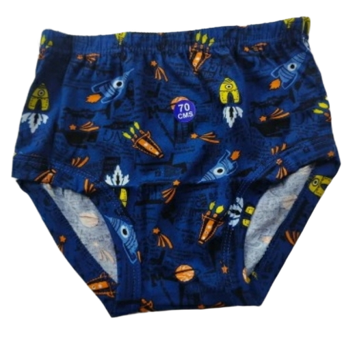 Blue Polyester Printed Kids Underwear
