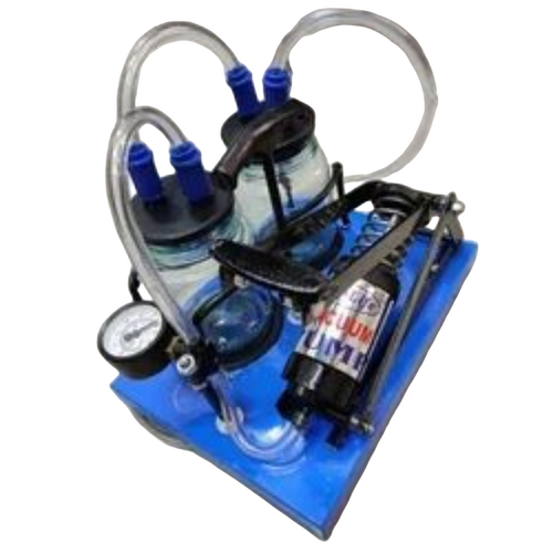 Foot Operated Auction Pump - Mild Steel, Blue Black, 220 Volt | Hands-Free, Portable, Durable, Lightweight, Efficient Suction
