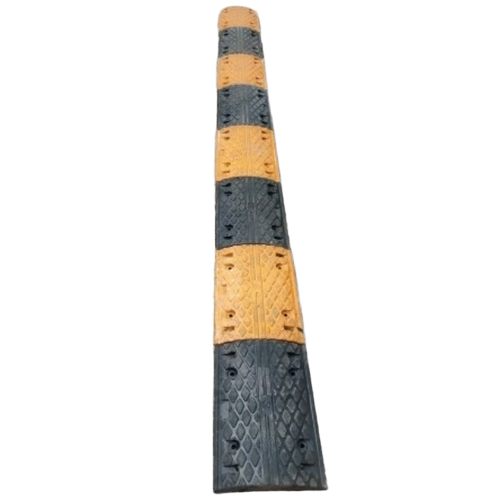 Rubber Speed Breaker 50 Mm - Plastic 50 Mm Height Yellow Black | Impact Resistant Anti Skid Weather Resistant Modular Design