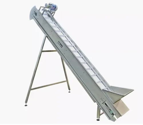 Stainless Steel Elevator Conveyor - 3m, Silver, 5 Ton Load Capacity, 440V | Corrosion Resistant, Durable, Rust Proof, Smooth Operation, Easy Maintenance, Efficient Performance, Long Lifespan