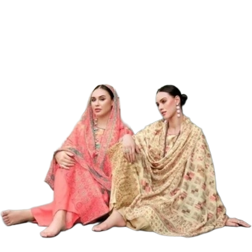 Jam Cotton Unstitched Suit - Straight Salwar Palazzo, Multicolor Printed | Good Quality, Washable, Custom Size