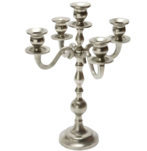 Candelabra Aluminum Raw Finished As 1007 - Color: Silver