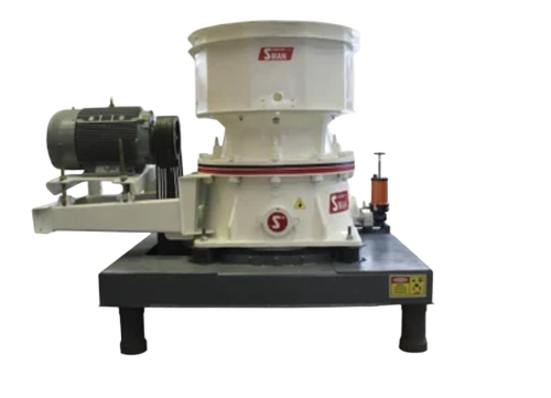 Semi-Automatic Hydraulic Cone Crusher - Body Material: Stainless Steel