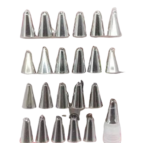 Steel 24 Pcs Icing Nozzles Tips Piping