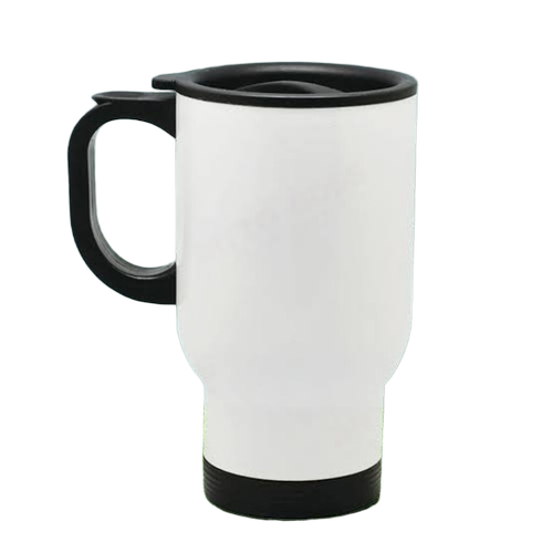 Sublimation Travel Mugs - Plastic Leak-Proof Lid | Durable Reusable Lightweight Glossy Surface for Vibrant Print
