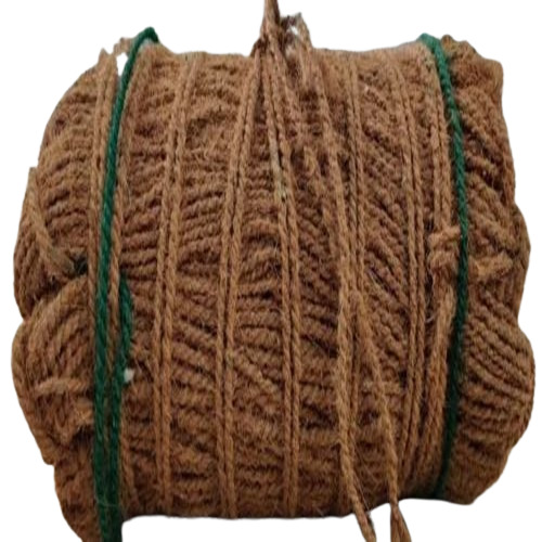 Coconut Coir Rope - Coconut Fiber, 4mm Diameter, 20m Length, Light Brown | Eco Friendly, Construction Use