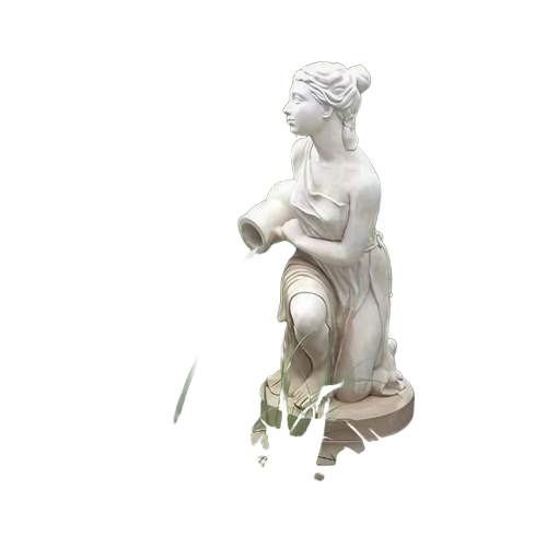 White Carved Garden Sculpture Fountains