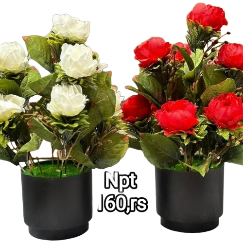 Artificial Flower With Pots
