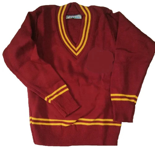 Boys School Uniform Sweater - Color: Red & Yellow
