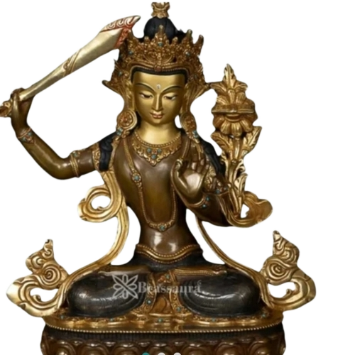 Brass Nepali Manjush Statue