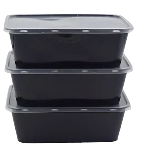 Disposable Food Container - Color: Black And Silver