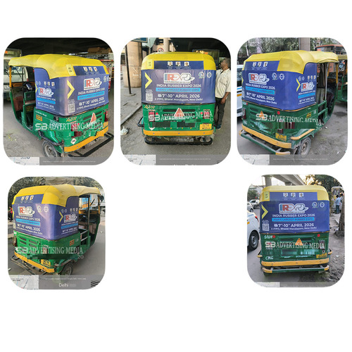 Auto Rickshaw Hood Branding Service In Delhi - Application: Advertising