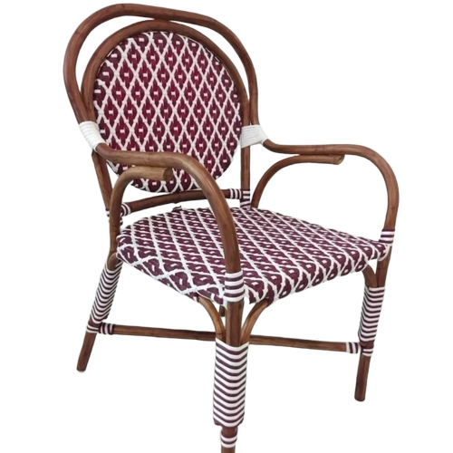 Sheesham Wood Garden Chair - Solid Sheesham Wood Natural Wood Grain Finish Sturdy Durable Design with Armrests