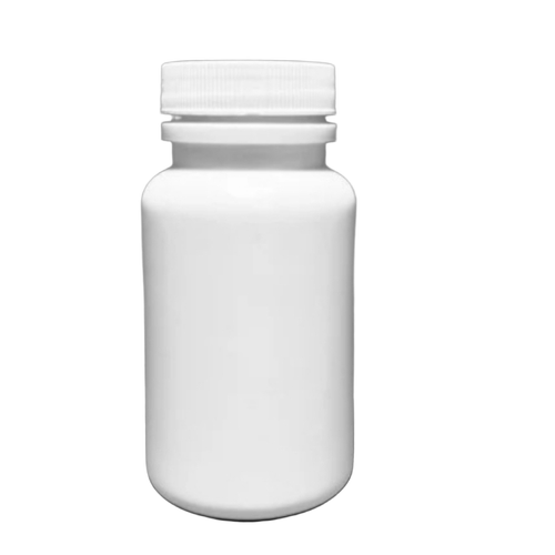 Capsule Plastic Container - Plastic, Multiple Sizes, White | Airtight Lid, Lightweight, Round Medicine Storage