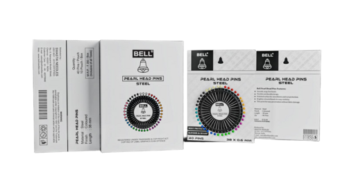 Bell Pearl Head Pins - Rust Resistant Polished Finish | Smooth Handling, Elegant Appearance, Lightweight Design