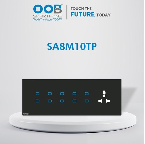Nubee Smarthome Touch Switches Sapphire Series Sa8M10Tp - Color: Black & White
