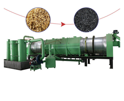 Rotating Rice Husk Sawdust Biomass Continuous Carbonization Furnace - Capacity: 1000-3000 Kg/Hr
