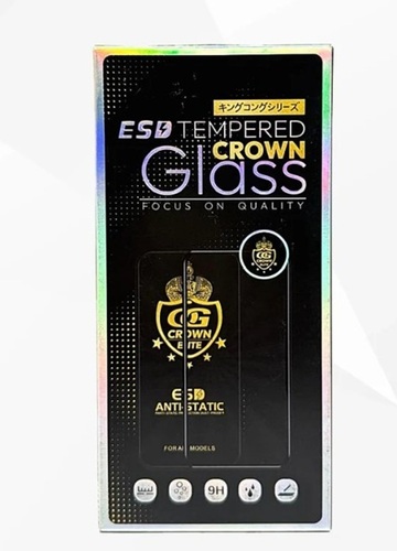 Durable Crown Esd Tempered Glass