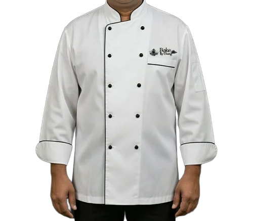 White Chef Coat - Collar Type: Customized