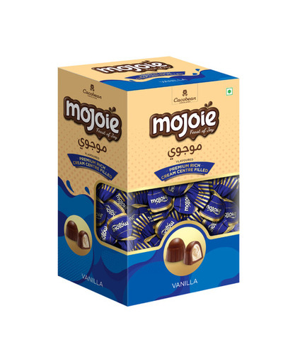 Vanilla Flavour Compound Chocolate Mojoie Top Twist 1Kg Box - Color: Brown