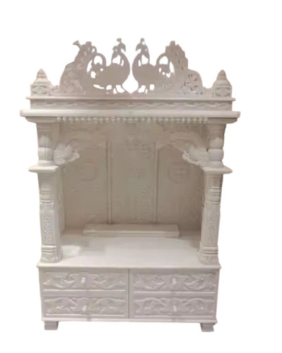 Designer Marble Temple - Marble, Standard Size, White | Durable, Easy to Clean, Polished Finish